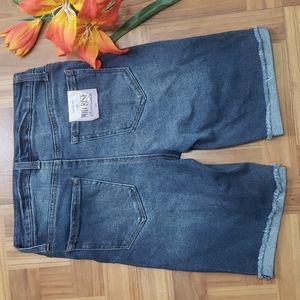 VANILLA STAR midrise button fly bermuda shorts